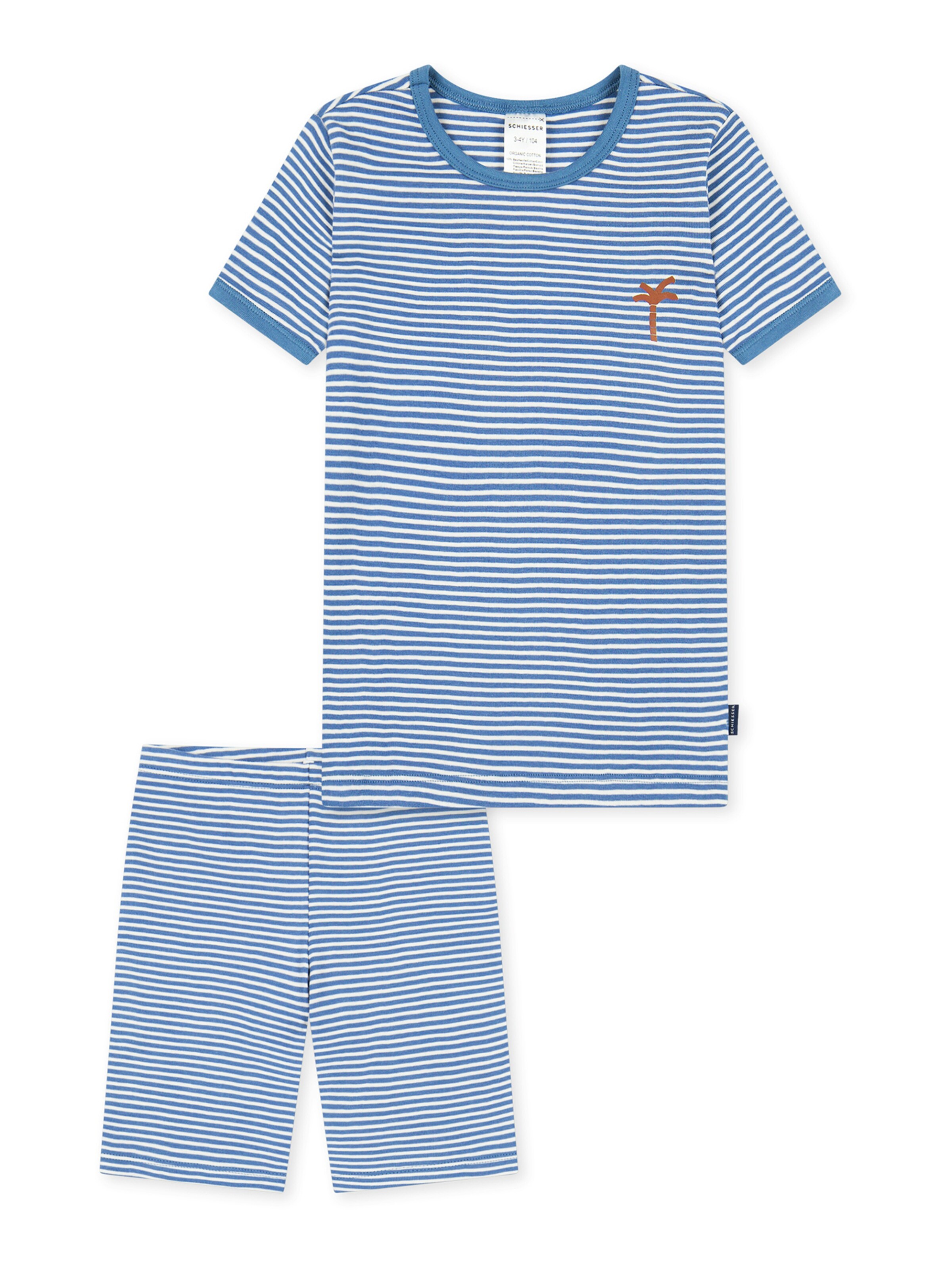 Pyjama ' Natural Cotton ' SCHIESSER en bleu : devant