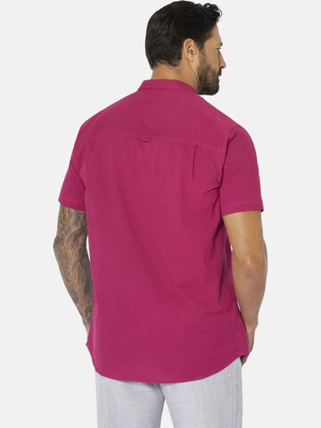 Jan Vanderstorm Comfort Fit Hemd 'Albart' in Rot