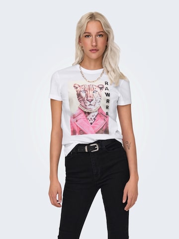 ONLY Shirt 'ONLVIBE' in White: front