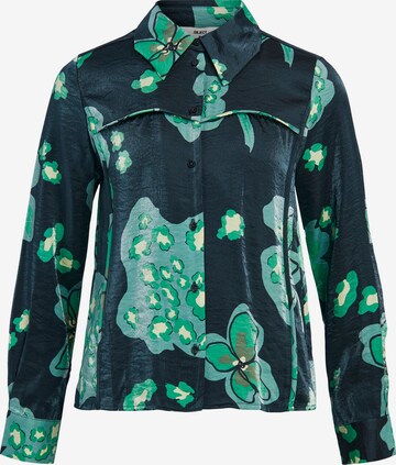 OBJECT Blouse 'Flora' in Groen: voorkant