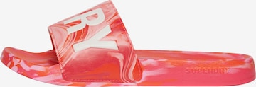 Superdry Badeschuh in Pink: predná strana