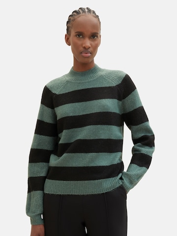 TOM TAILOR DENIM Sweater in Green: front