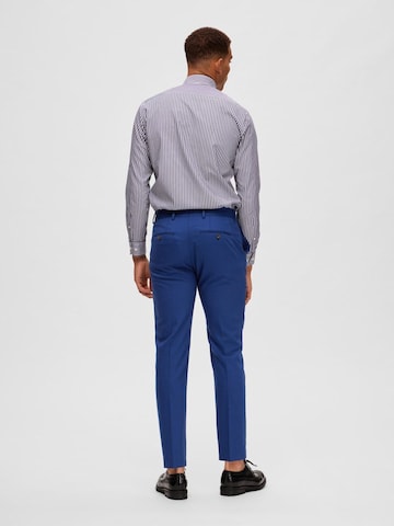 SELECTED HOMME Slim fit Pleated Pants 'Neil' in Blue