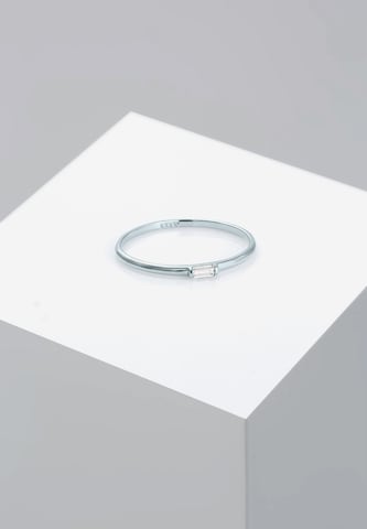 ELLI PREMIUM Ring Edelstein Ring, Verlobungsring in Weiß