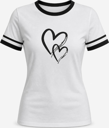 AOTTORI Shirt 'Herzliebe' in White: front