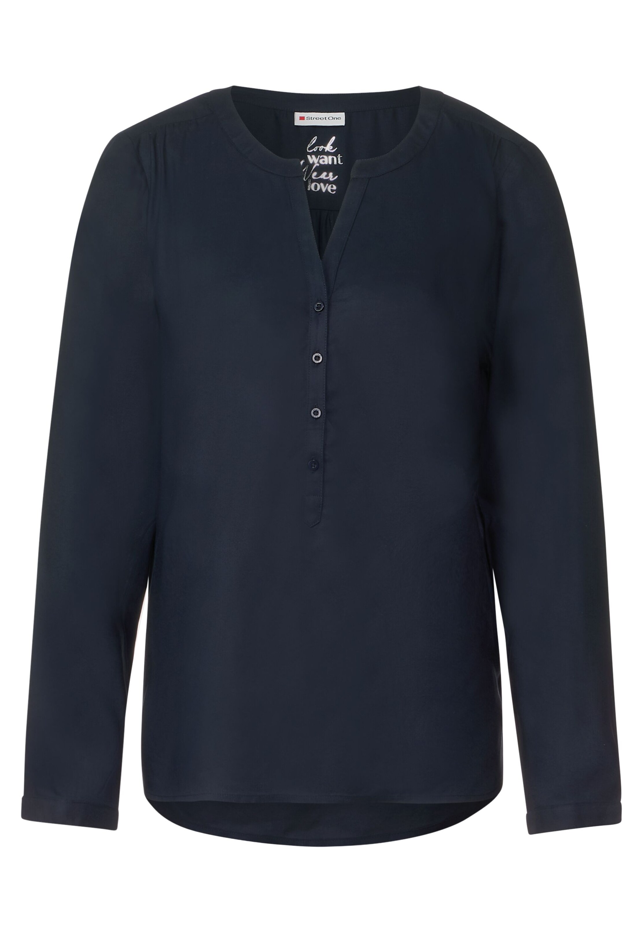 STREET ONE Bluse 'Bamika' in Blau: Vorderseite