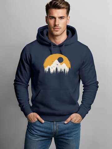 Neverless Sweatshirt 'Mountain Sun' in Blue