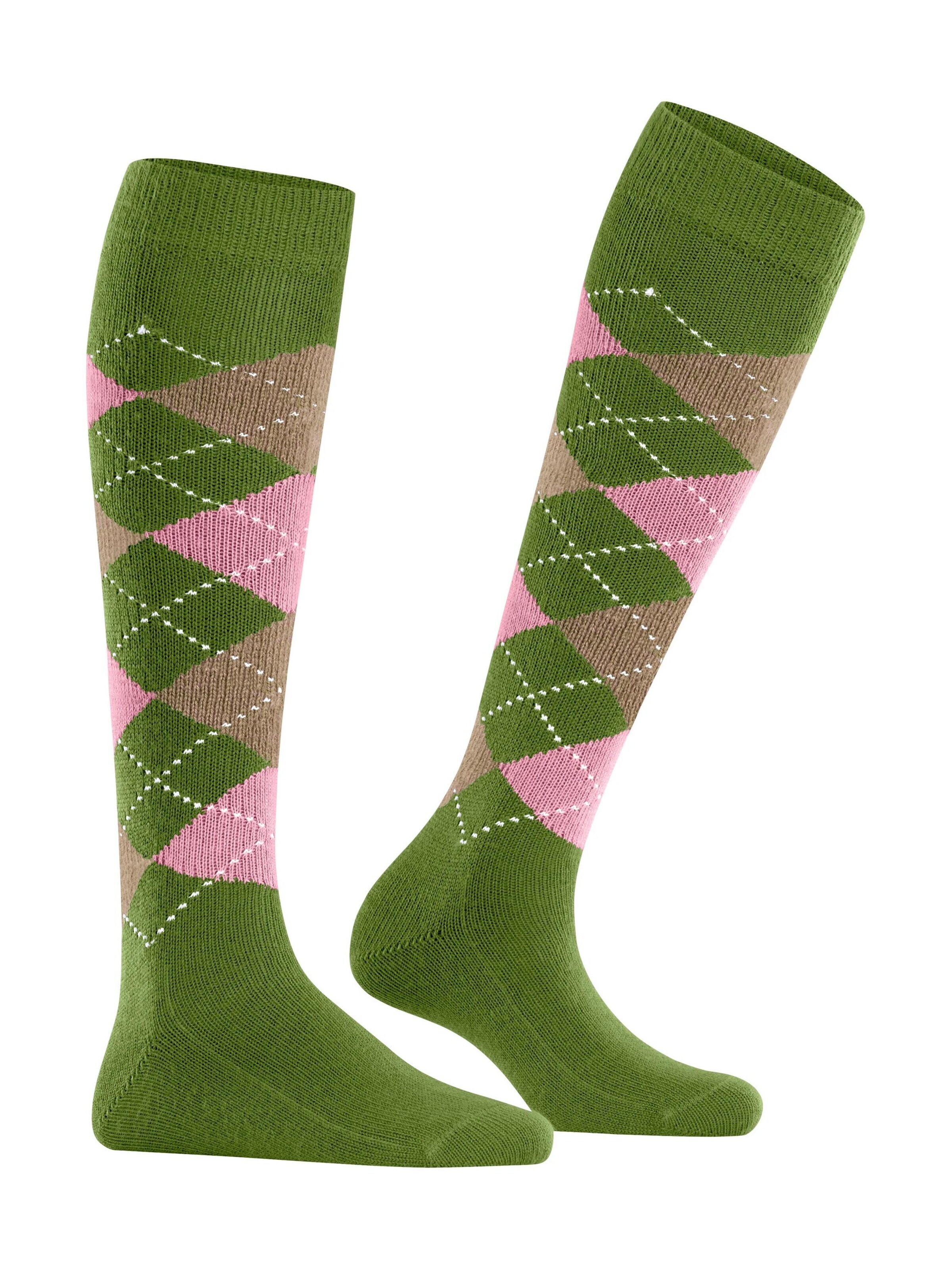 BURLINGTON Overknee Strümpfe 'Whitby'‌‌‌‌‌ in Grün