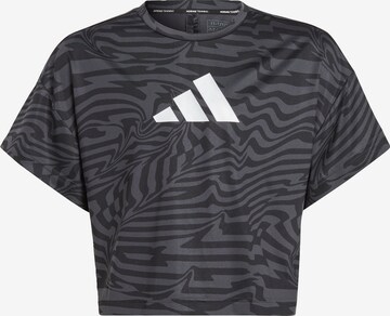 ADIDAS PERFORMANCE Λειτουργικό μπλουζάκι 'Aeroready Print' σε γκρι: μπροστά