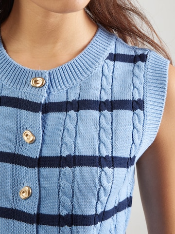 VILA Knitted Top 'VIVEKSA' in Blue