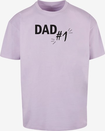 T-Shirt 'Fathers Day - Dad number 1' Merchcode en violet : devant