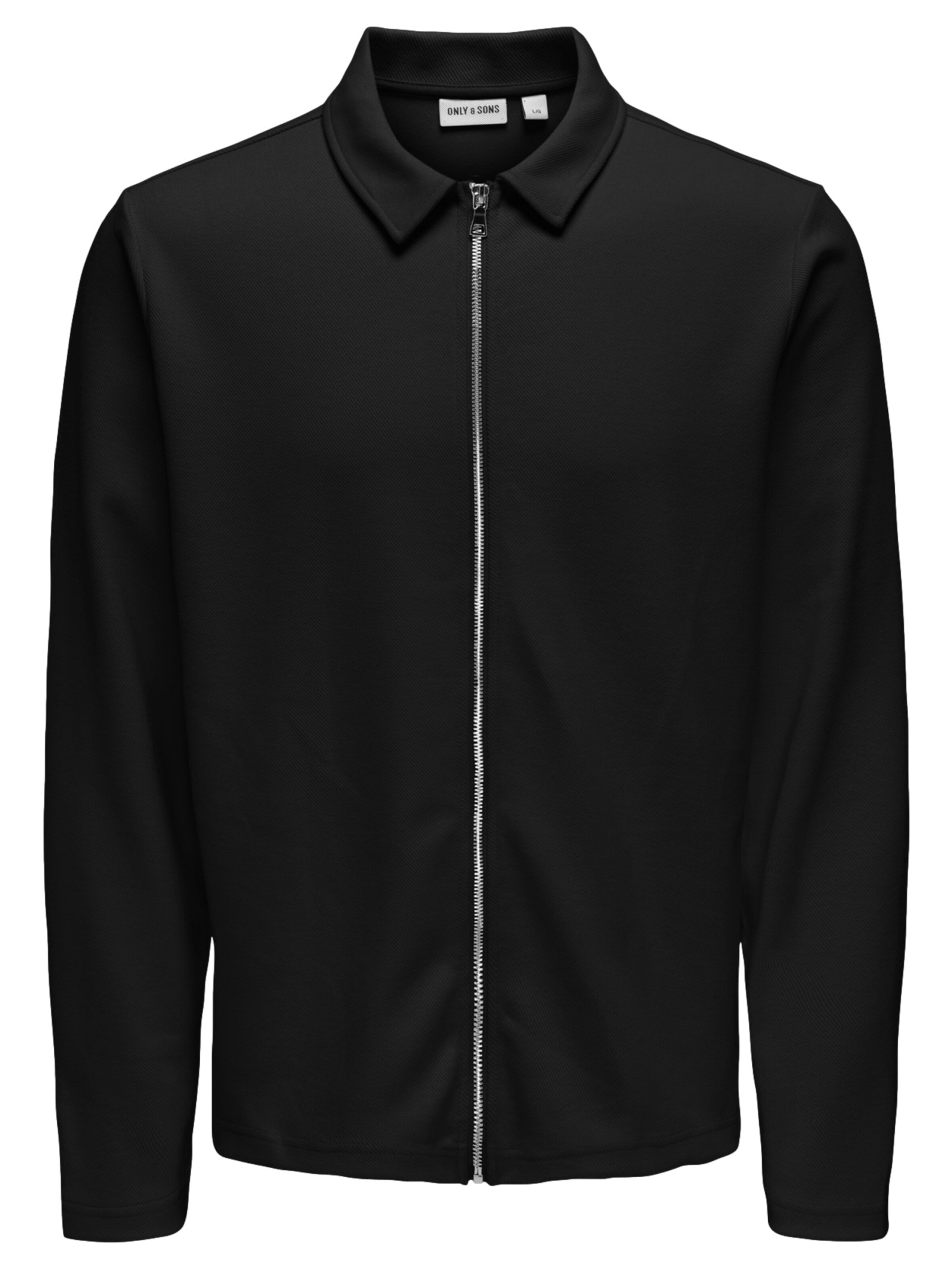 Only & Sons Sweatjacke 'ONSNEWKODYL' in Schwarz: Vorderseite