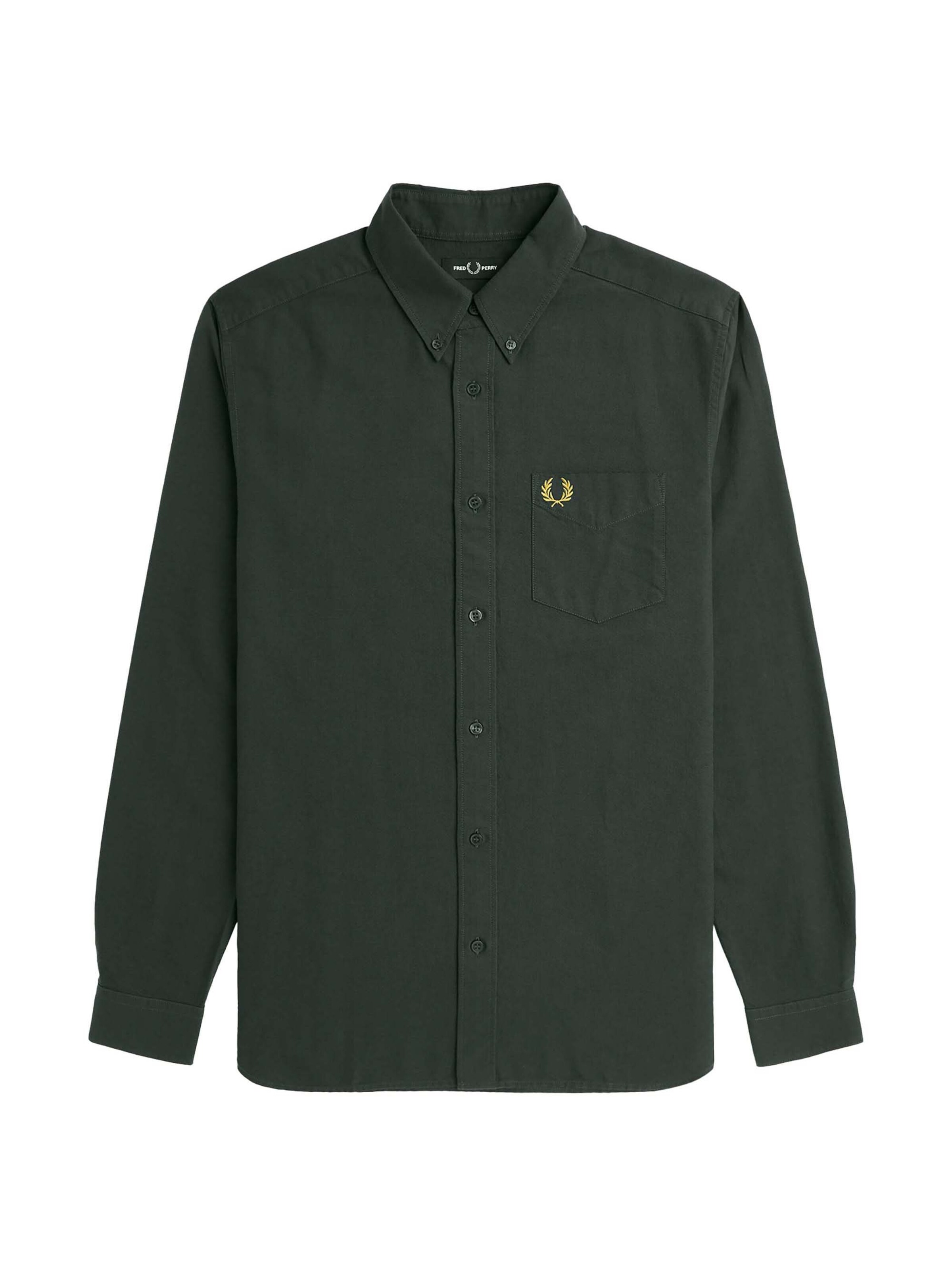 Fred Perry Overhemd in Groen: voorkant