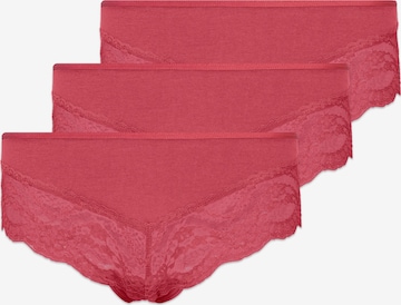 SNOCKS Boyshorts 'Spitze' in Red: front