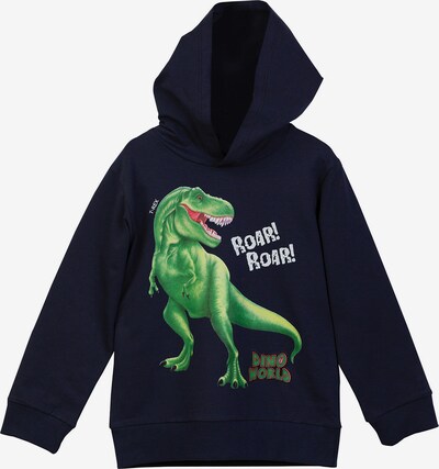 Dino World Sweatshirt in nachtblau / grün / rot / weiß, Produktansicht