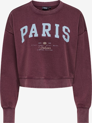 Sweat-shirt ONLY en rouge : devant