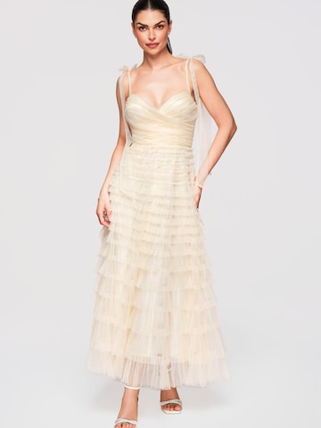 Ombre Kleid‌ in Beige