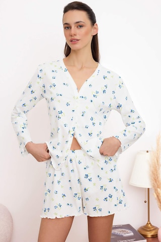 Trendyol Korte pyjama in Beige: voorkant