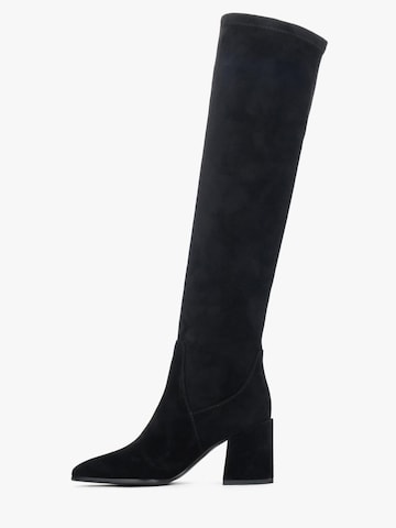 Estro Overknees '6004-81' i sort: forside