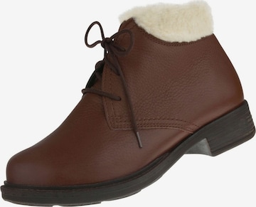 Natural Feet Lace-Up Ankle Boots 'Sinja' in Brown: front