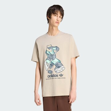 T-Shirt 'Hockey-Bär' ADIDAS ORIGINALS en beige : devant