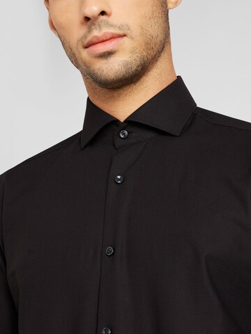 HUGO Slim fit Button Up Shirt 'Kason' in Black