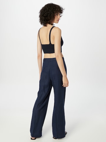 Wide Leg Pantalon à plis ESPRIT en bleu