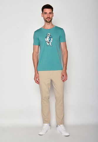 Maglietta 'Animal Beach Bear' di GREENBOMB in verde