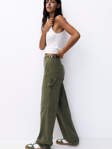 Pull&Bear Normální Džíny – zelená