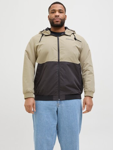 Jack & Jones Plus Between-season jacket 'JJERUSH' in Green: front