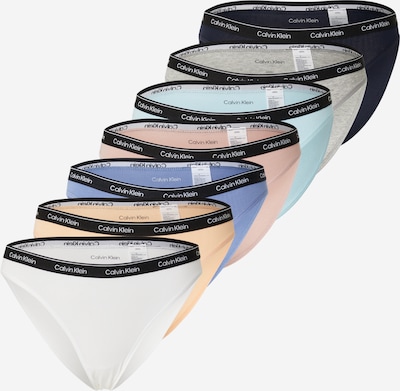 Calvin Klein Underwear Slip veličine S u mornarsko plava / kraljevsko plava / pastelno plava / svijetlosiva / marelica / svijetlonarančasta / bijela, Pregled proizvoda