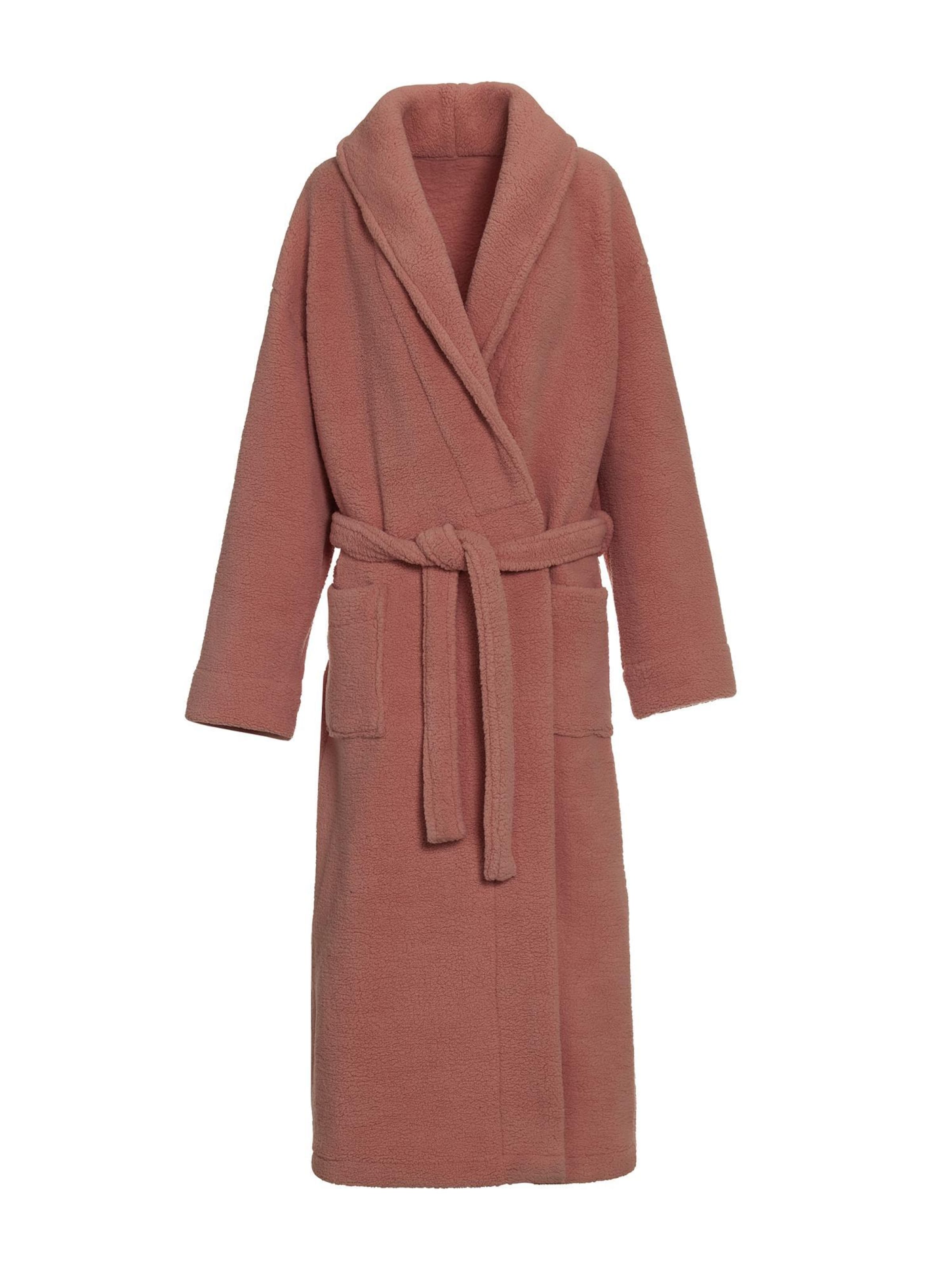 ESSENZA Long Bathrobe 'Nama' in Pink: front