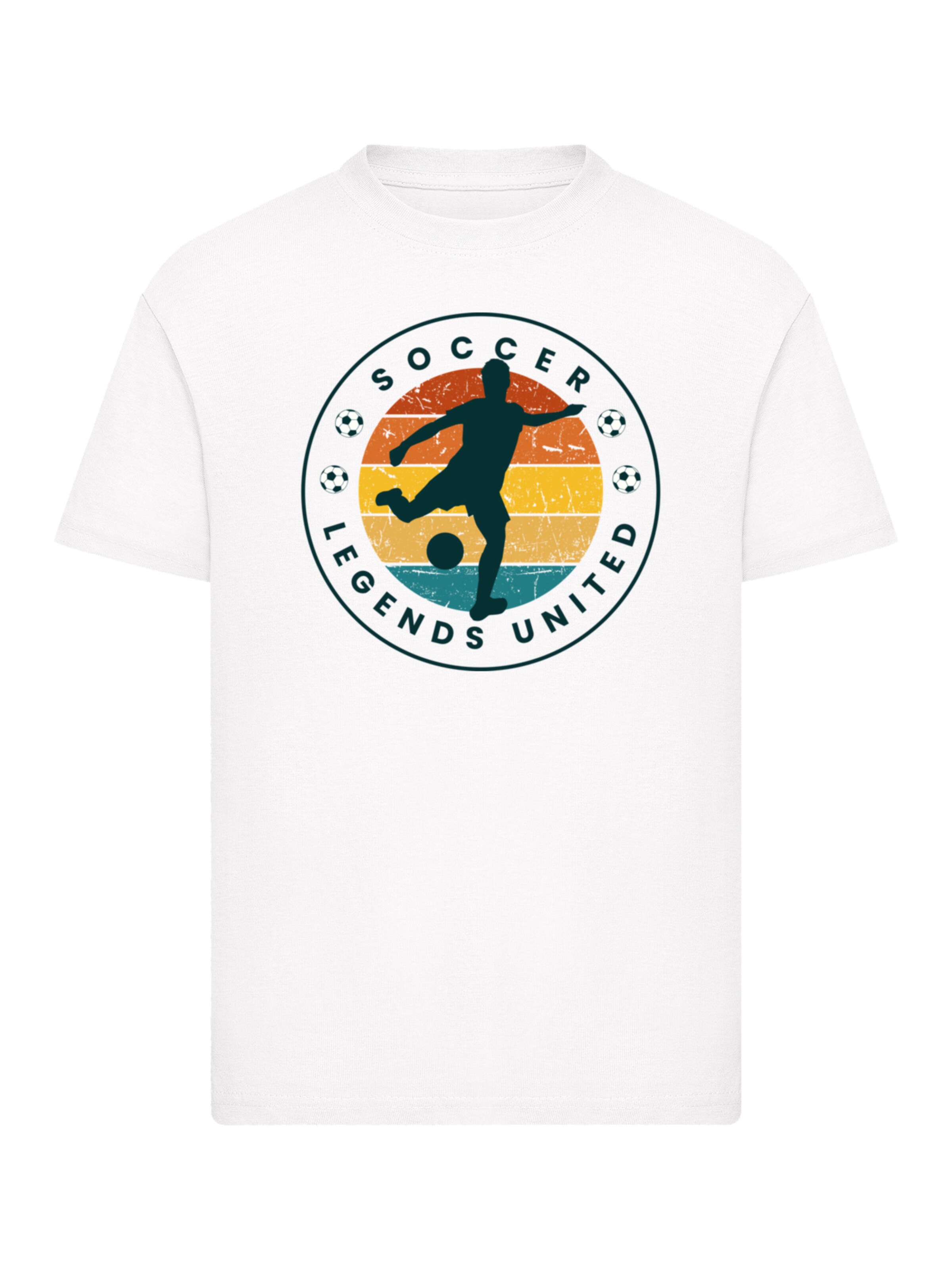T-Shirt 'Soccer Legends United' F4NT4STIC en blanc : devant