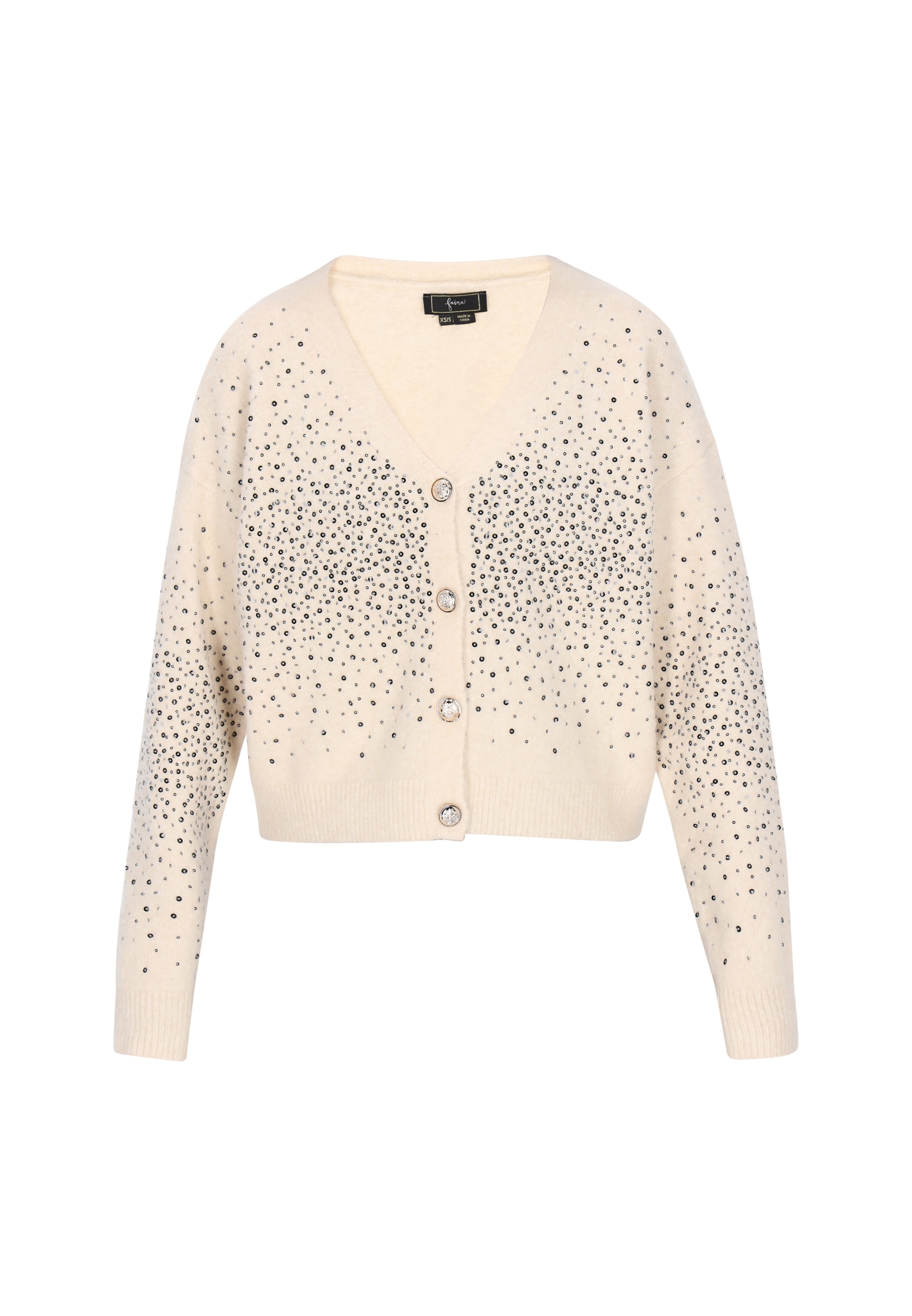 faina Knit cardigan in Beige: front