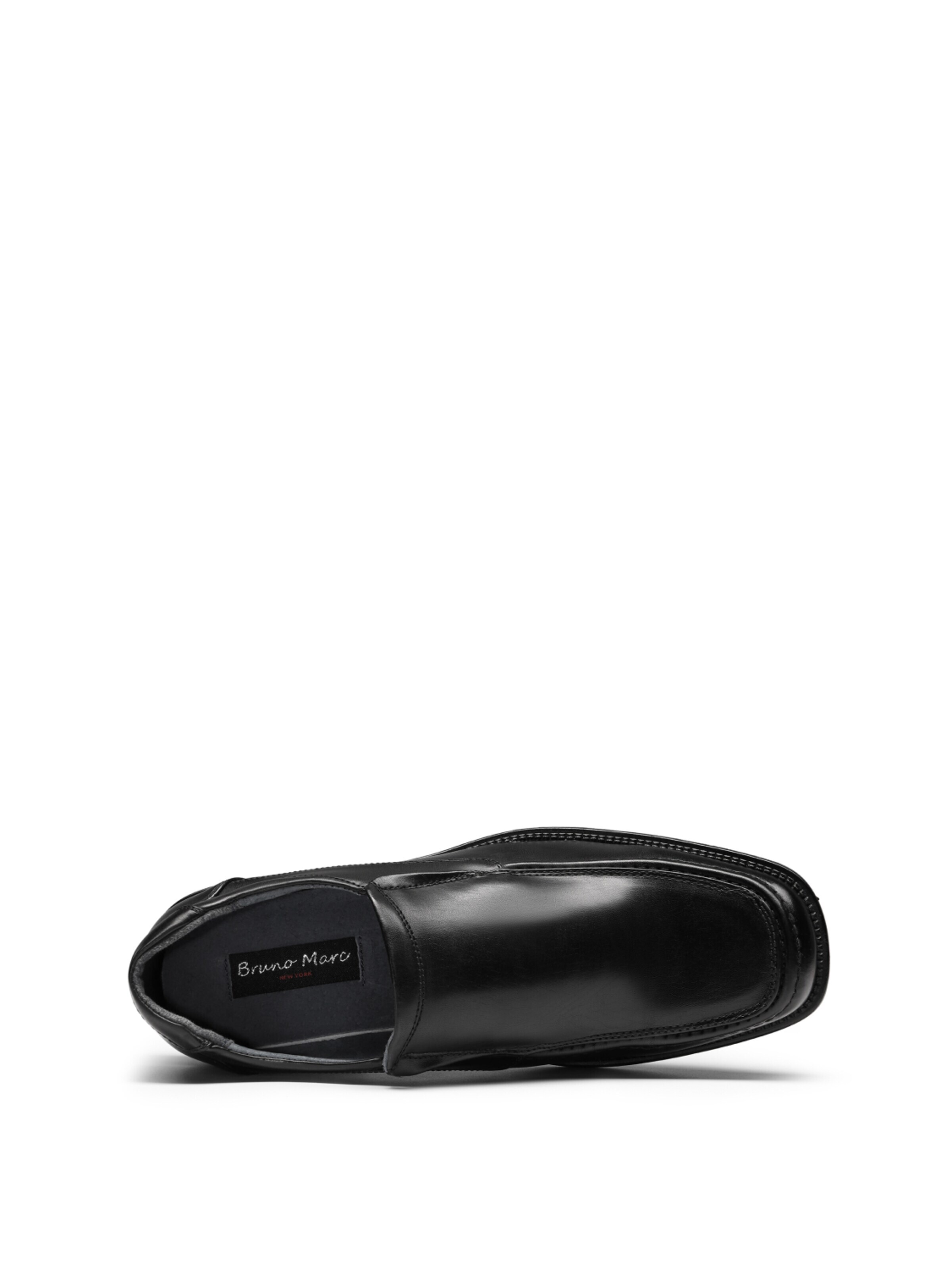 Bruno Marc Instappers 'Bruno Marc Herren Goldman-02 Slip-On Ledergefütterte Schuhe mit quadratischer Zehenform' in Zwart