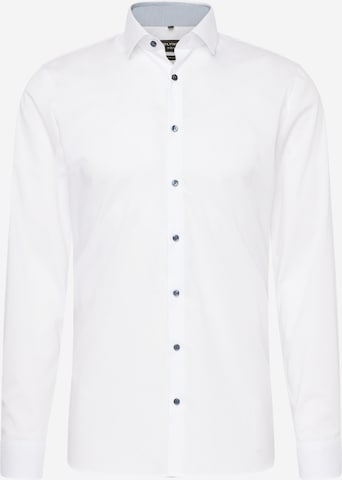 balta OLYMP Priglundantis modelis Dalykinio stiliaus marškiniai: priekis