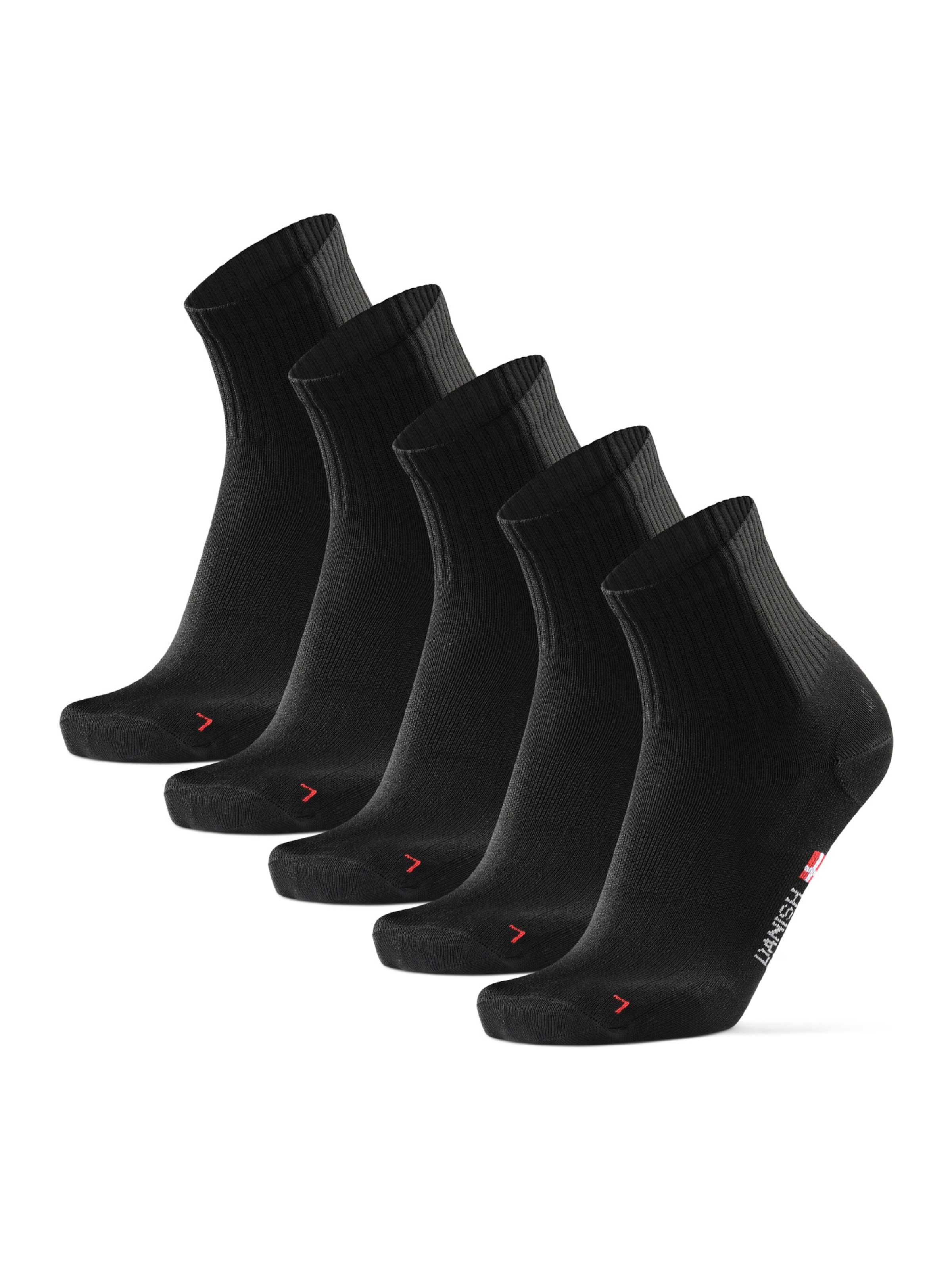 DANISH ENDURANCE Sportsocken 'Quarter Pro' in Schwarz: Vorderseite
