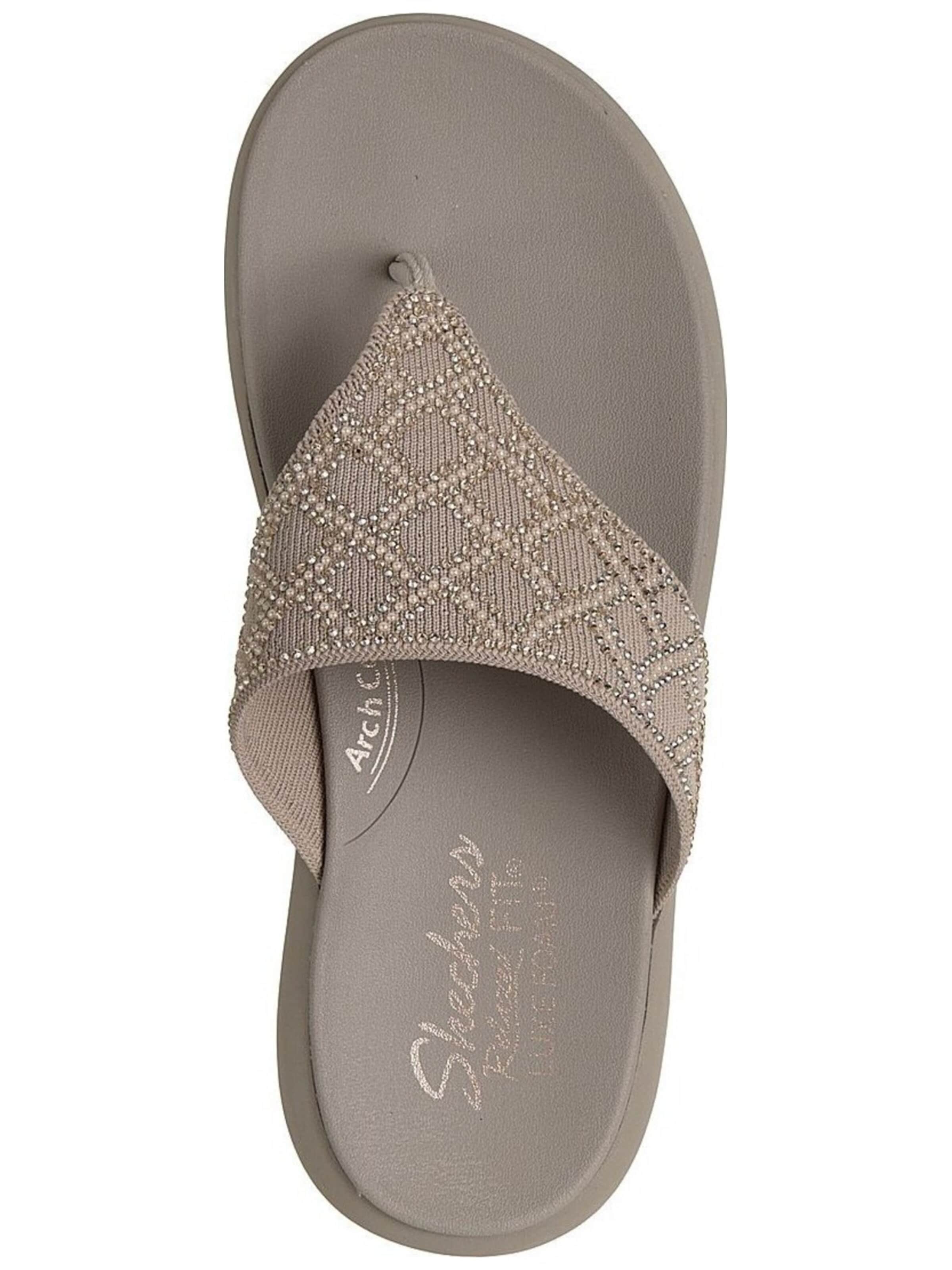 SKECHERS Huisschoenen 'Skechers Asana Luxe' in Beige
