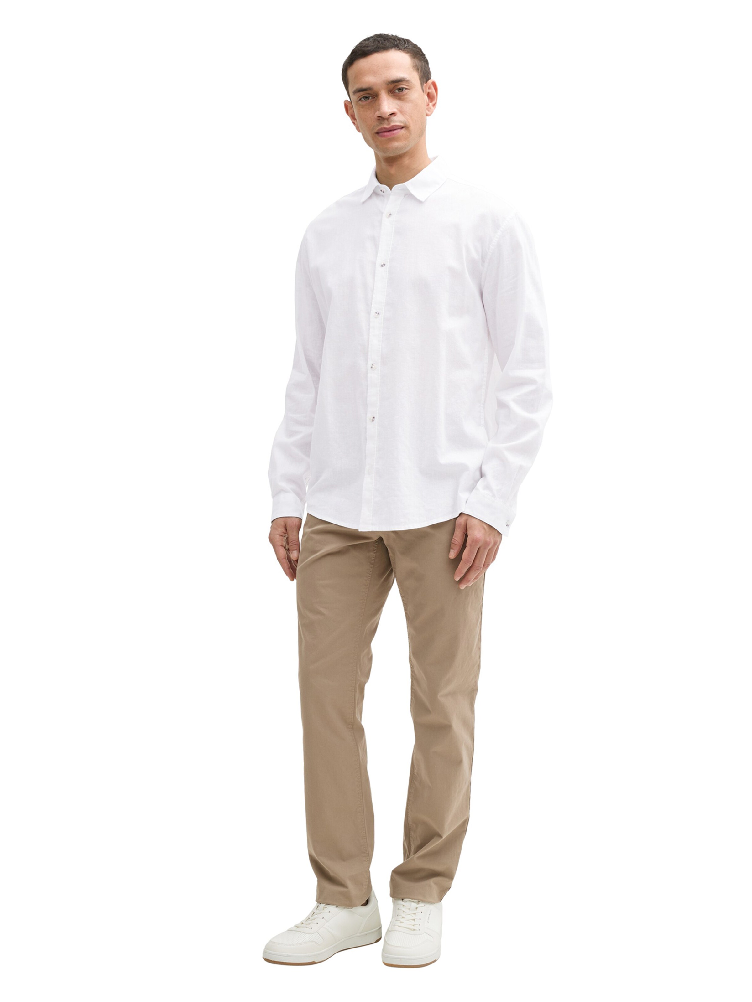 TOM TAILOR Regular Fit Skjorte i hvid