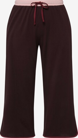 Ulla Popken Pajama Pants in Purple: front