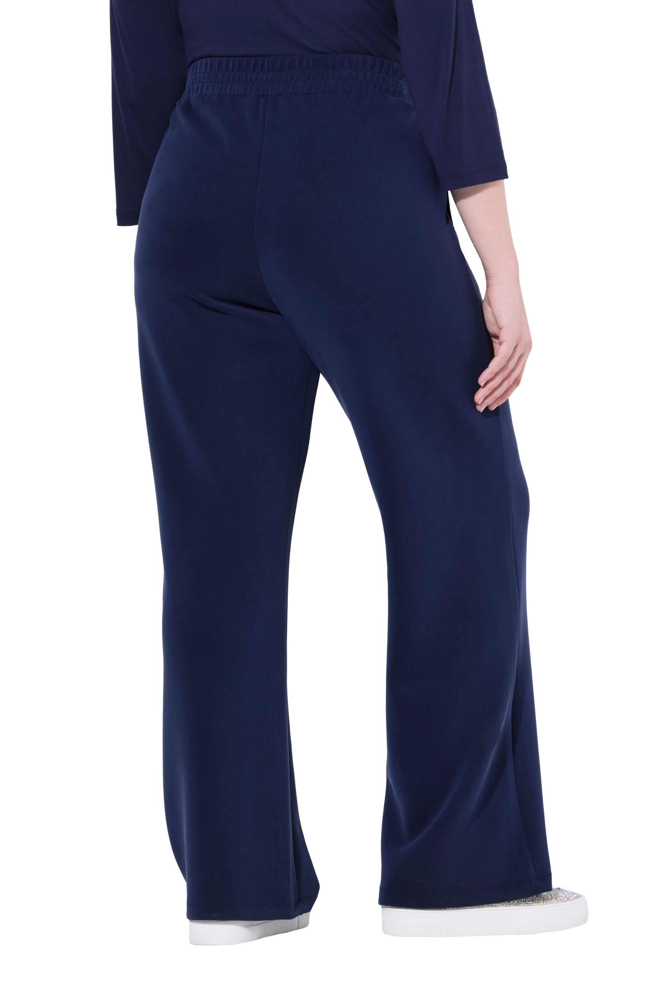 Ulla Popken Regular Bundfaltenhose in Blau