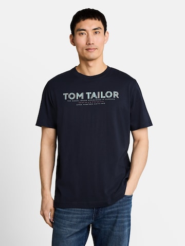 T-Shirt TOM TAILOR en bleu : devant