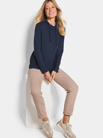 Goldner Sweatshirt in Blau