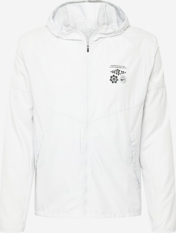 NIKE Athletic Jacket 'MILER' in White: front