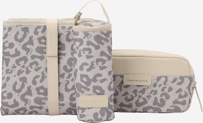 Kapten & Son Wickeltaschenset 'Diaper Set' in One Size in ecru / grau / hellgrau, Produktansicht