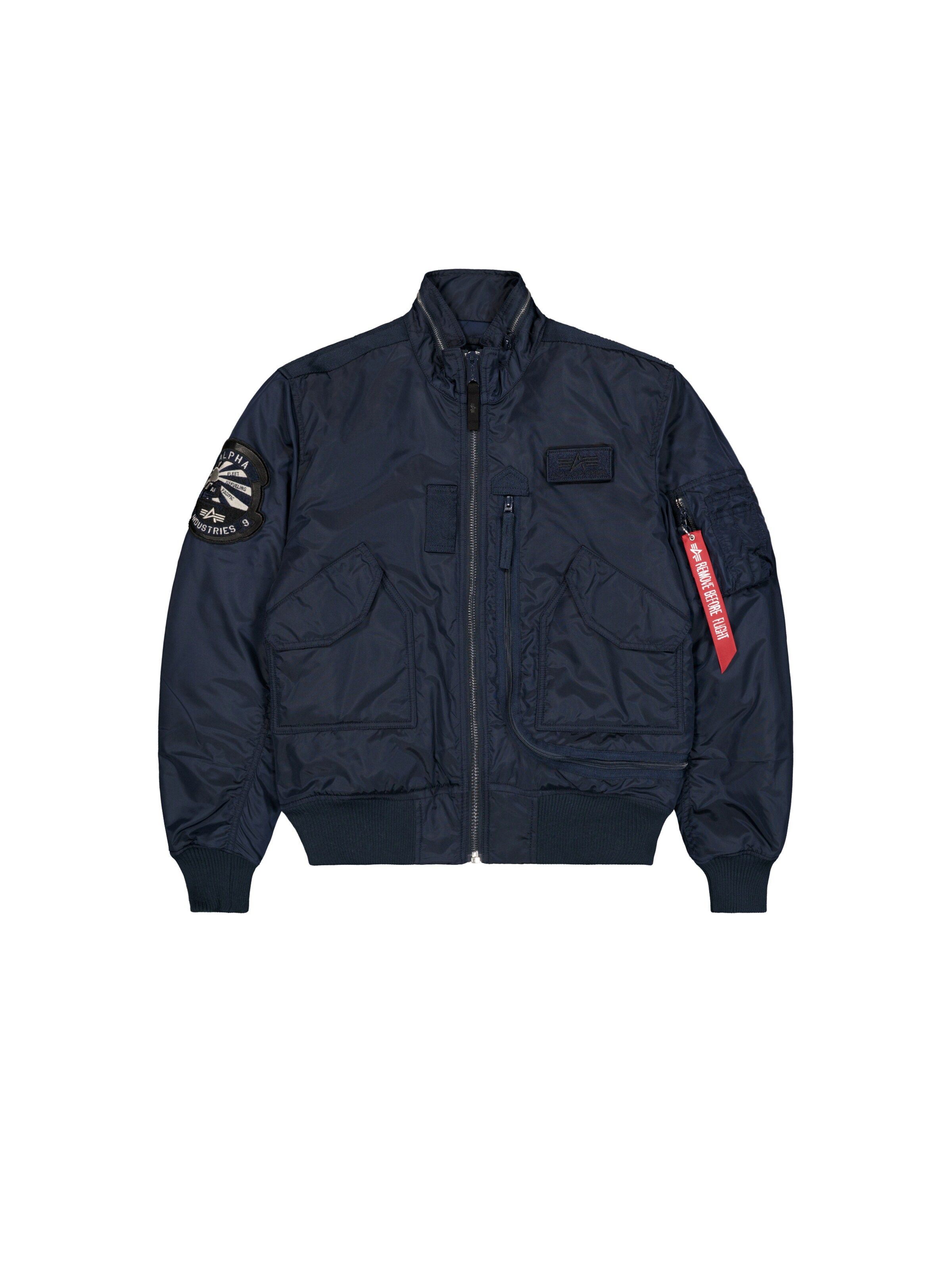 ALPHA INDUSTRIES Between-Season Jacket 'Engine' in Blue: front