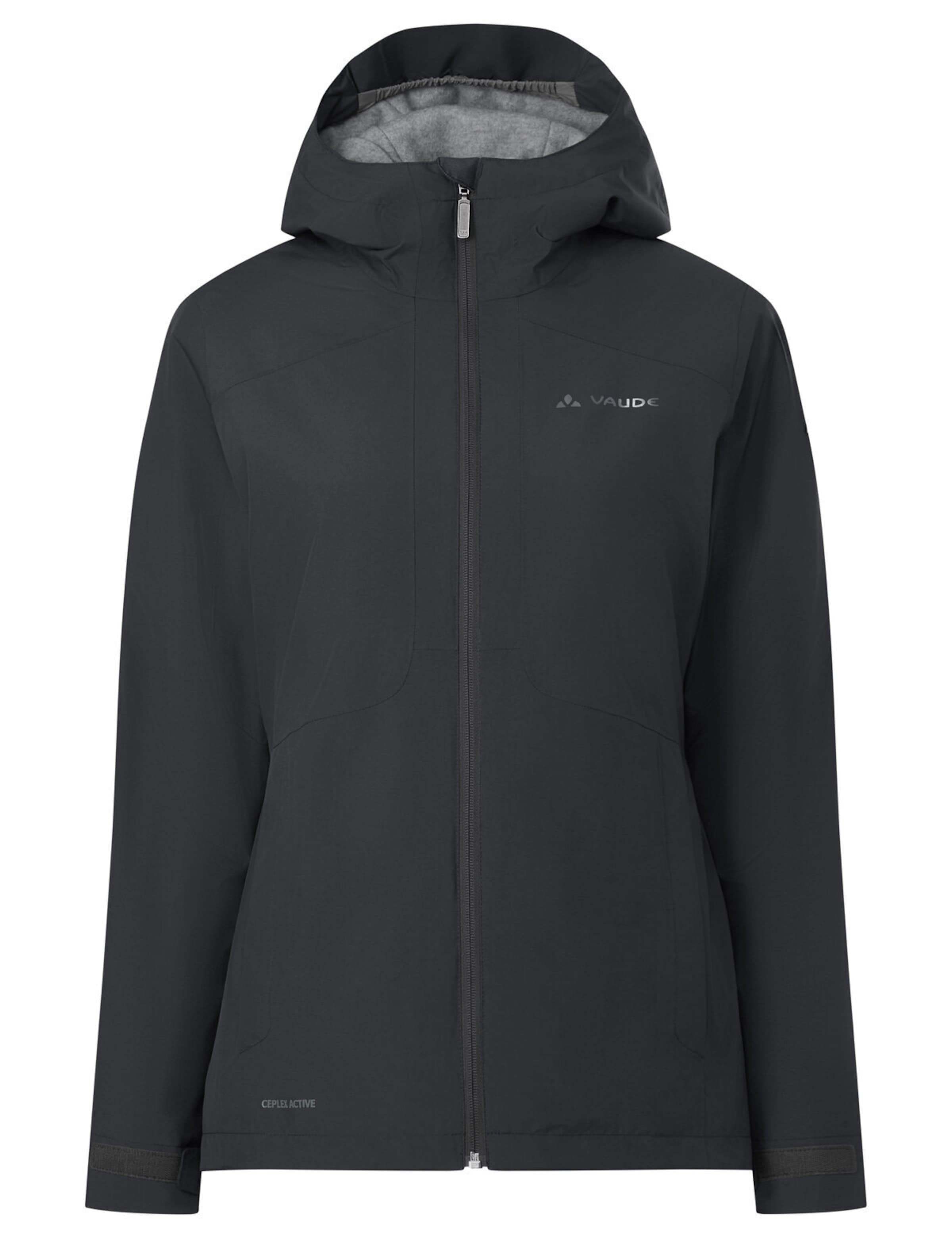 VAUDE Morkon Wool-lined Jacket in Schwarz: Vorderseite