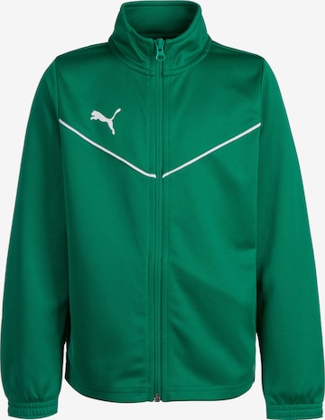 PUMA Athletic Jacket 'TeamRise' in Green: front