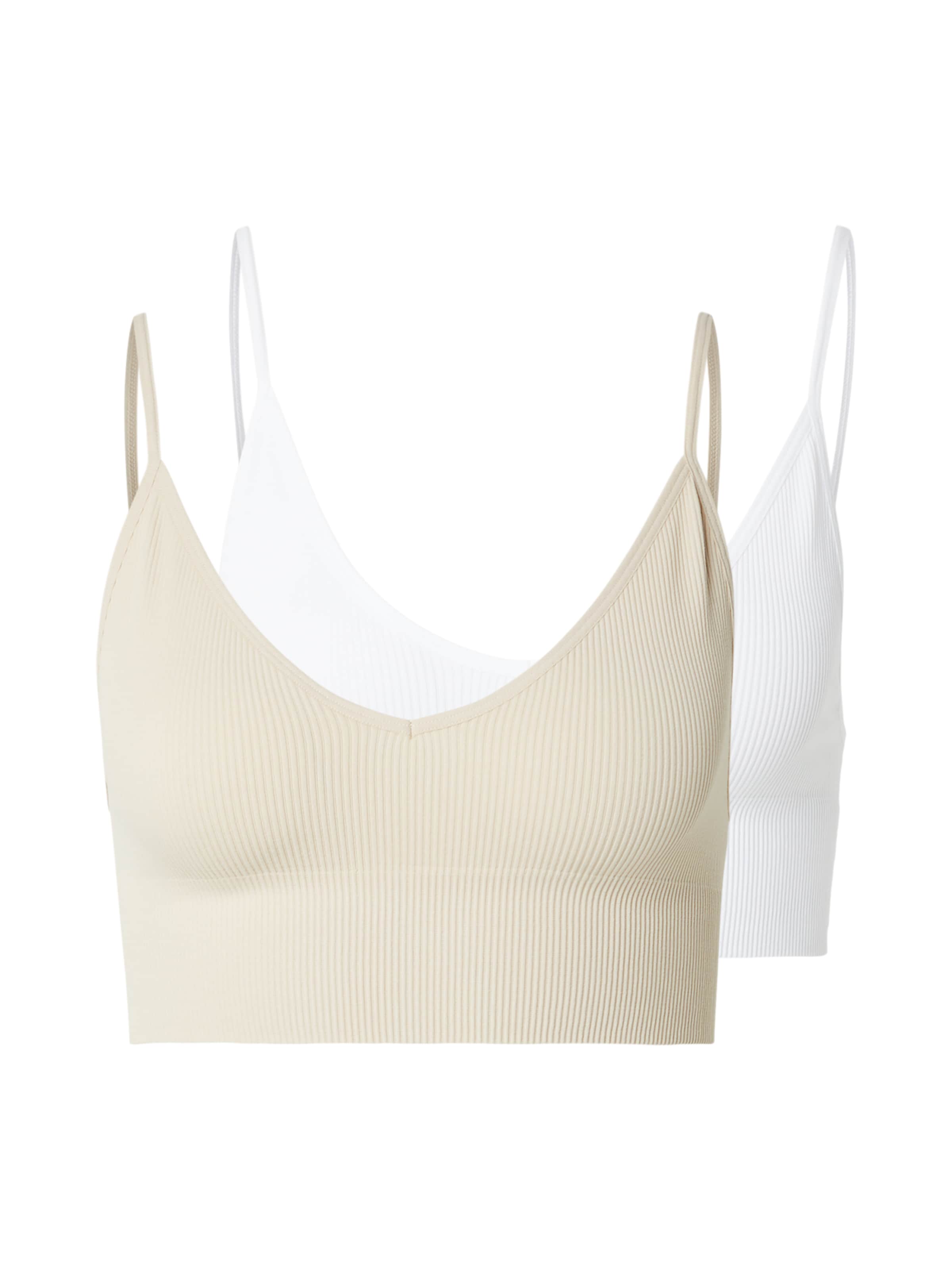 ONLY Soutien-gorge 'ONLVICKY' en 70-75 en mastic / blanc, Vue avec produit