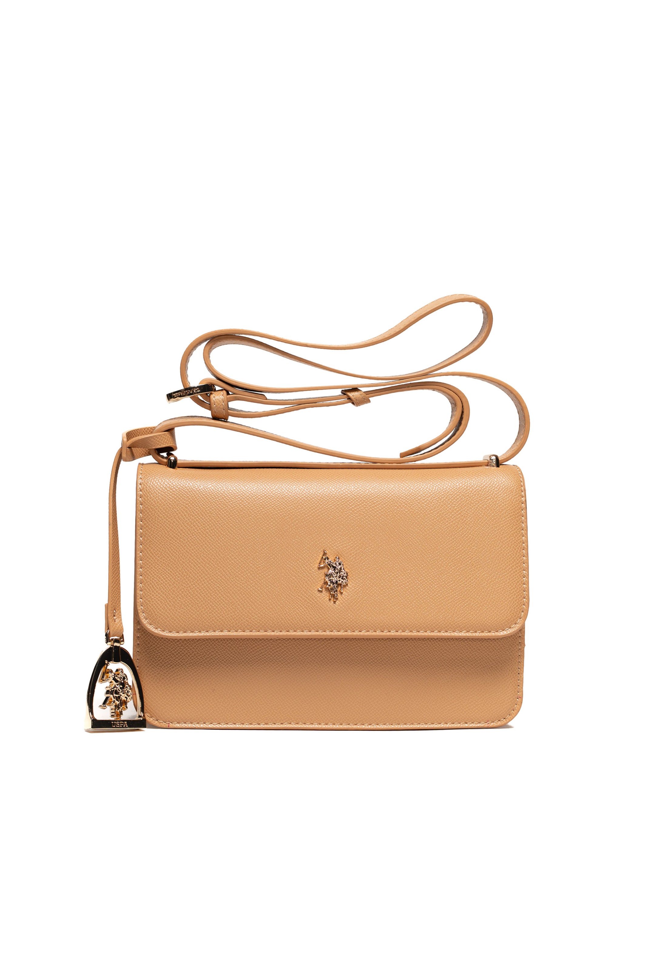 U.S. POLO ASSN. Schultertasche 'JONES' in Braun: Vorderseite